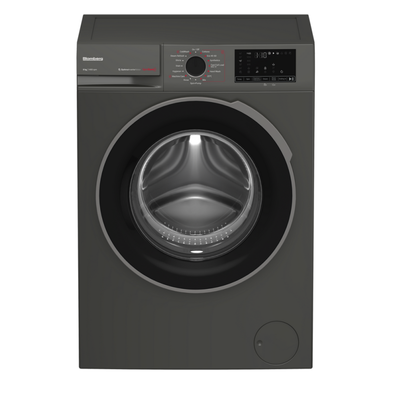 Blomberg LWA18461G 8kg 1400 Spin RecycledTub Washing Machine - Graphite